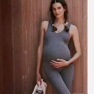 Hatch Gray Maternity Jumpsuit